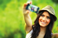 Selfie taking a girl